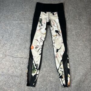 Athleta Leggings Small Tall Blossom Intuition 7/8 Tight Mesh Yoga Athleisure